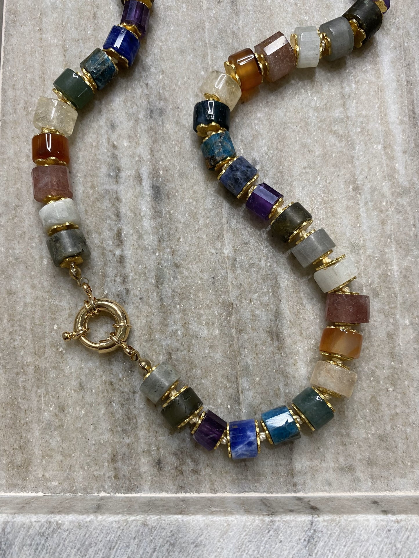 10mm Rainbow Gemstone Necklace