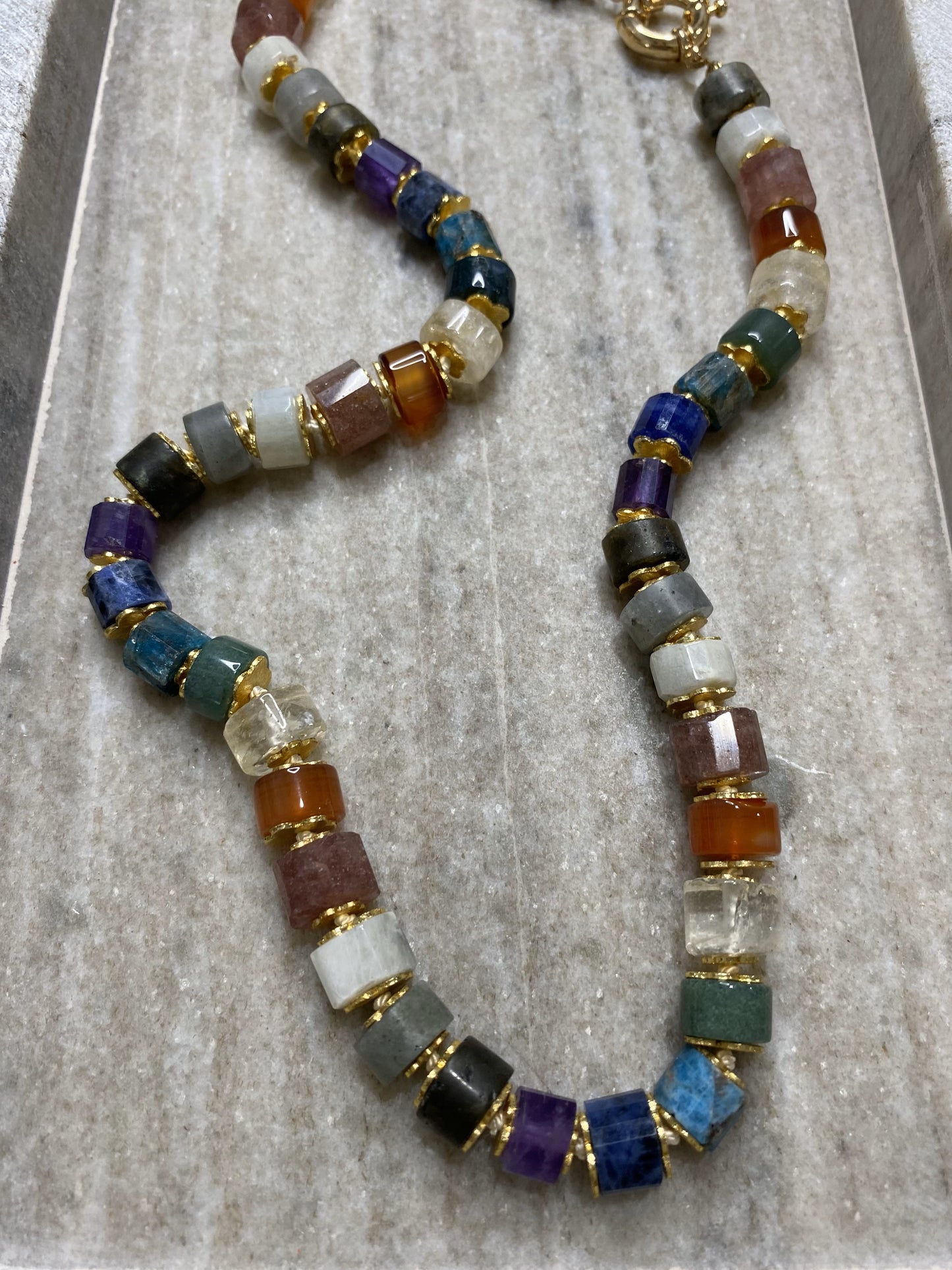 10mm Rainbow Gemstone Necklace