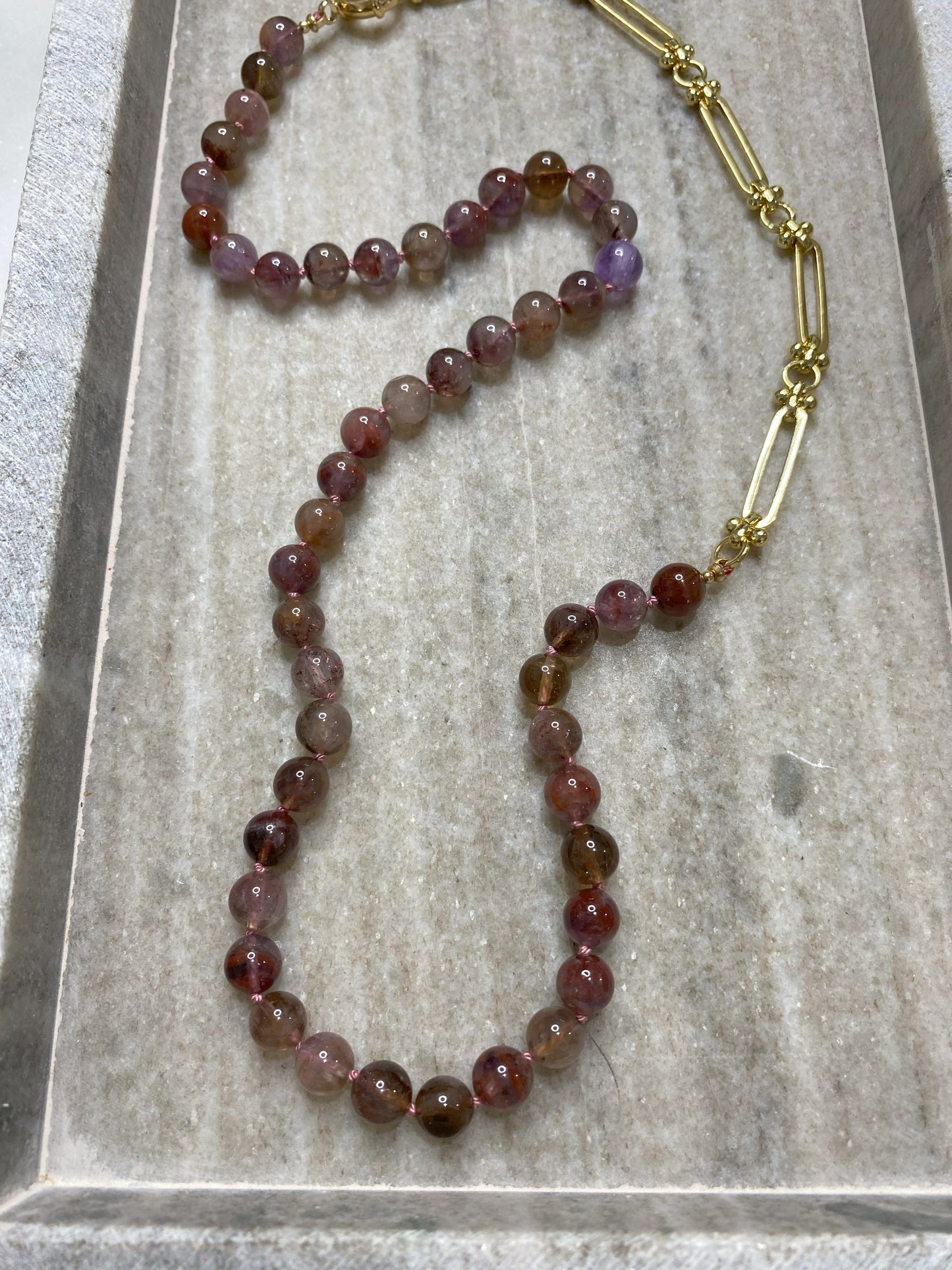 7mm Rare AA Auralite-23 Necklace