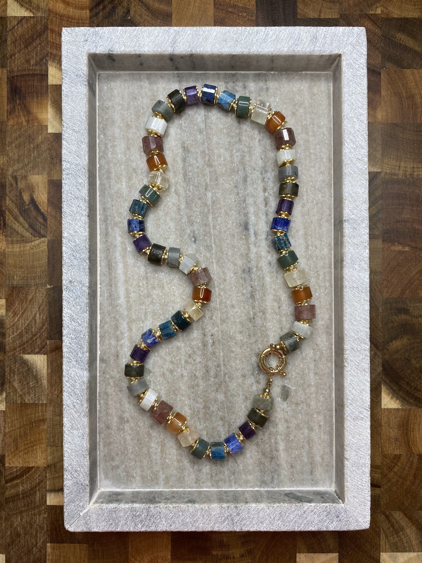 10mm Rainbow Gemstone Necklace