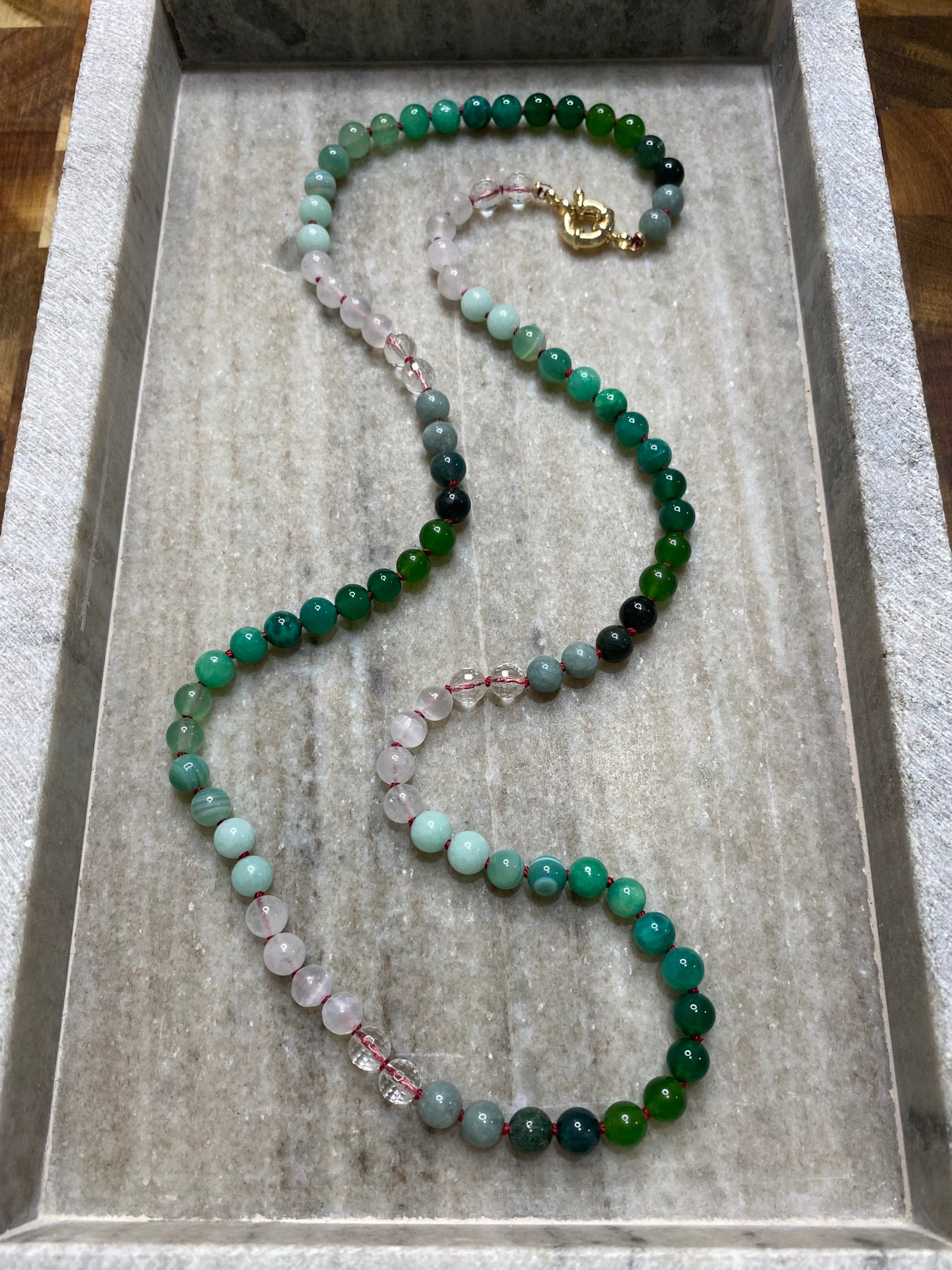 6mm Evergreen Ombre Necklace