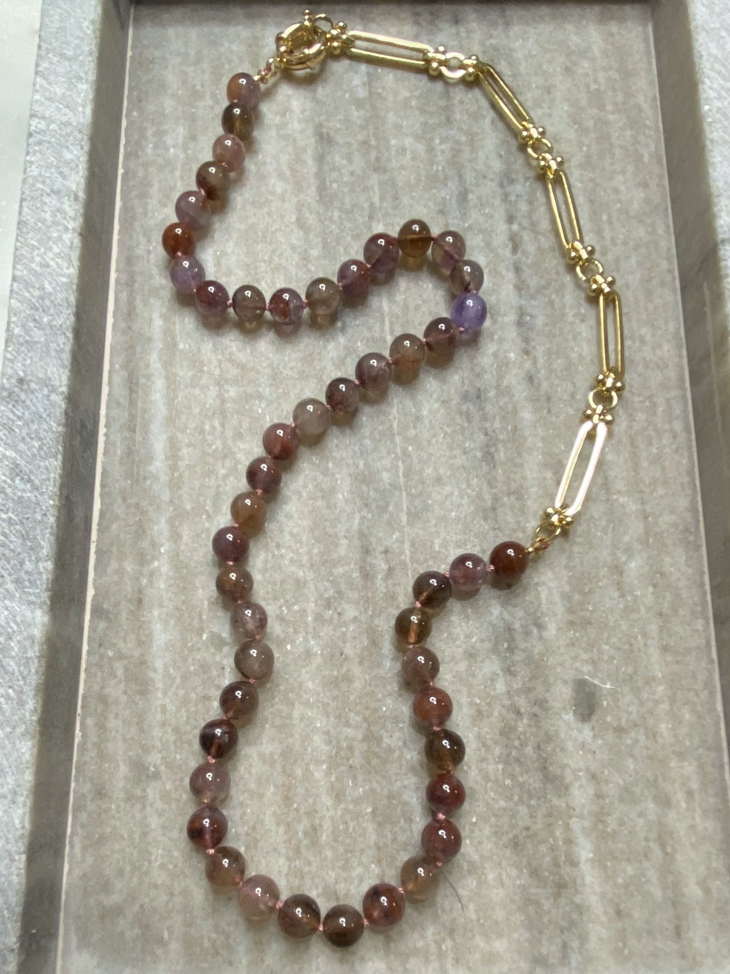 7mm Rare AA Auralite-23 Necklace