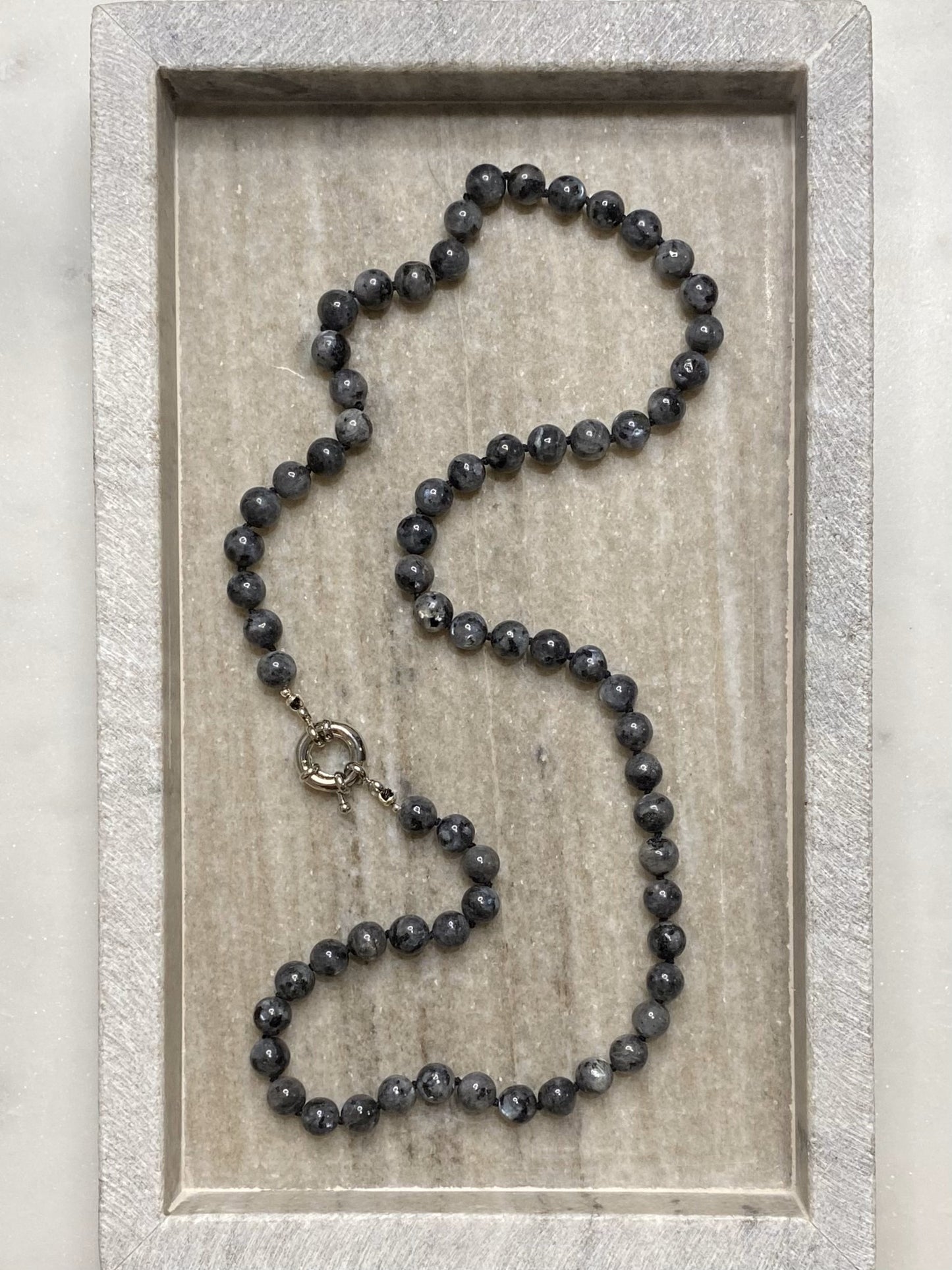 8mm Larvikite Necklace