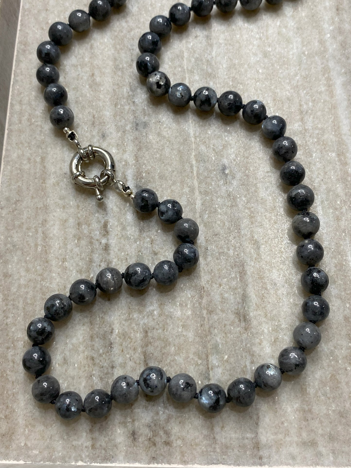 8mm Larvikite Necklace