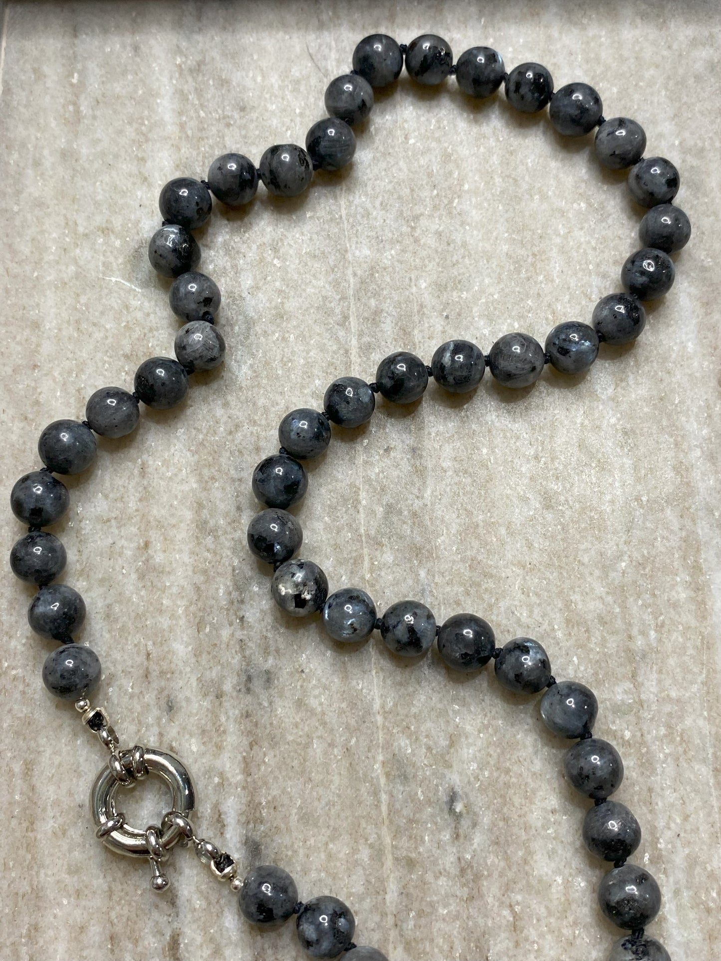 8mm Larvikite Necklace