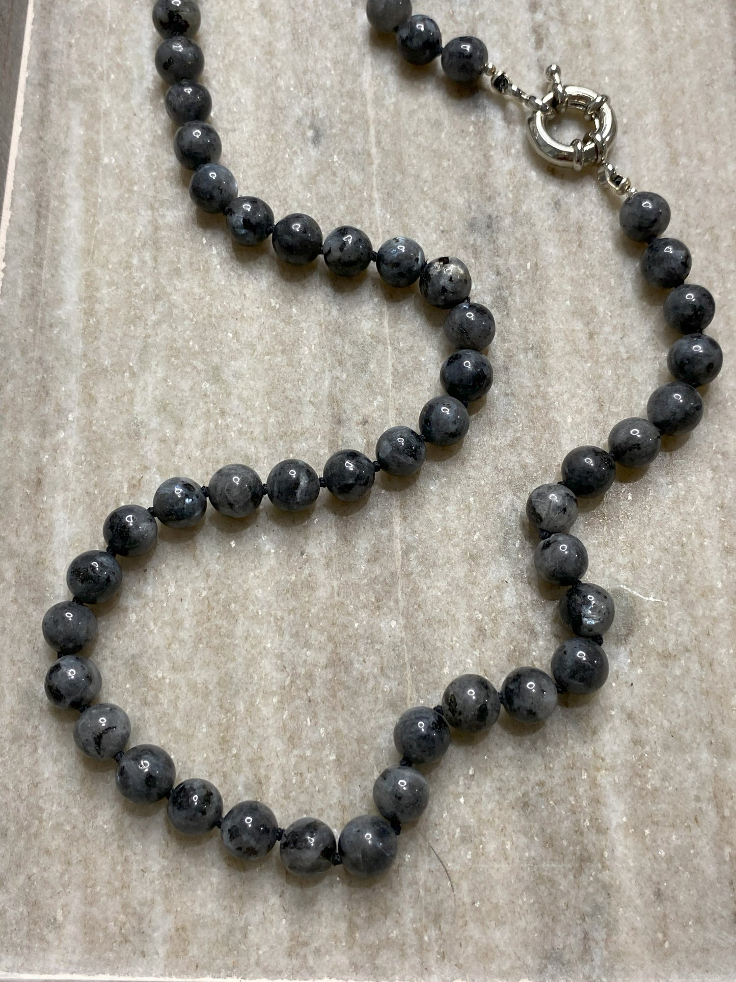 8mm Larvikite Necklace
