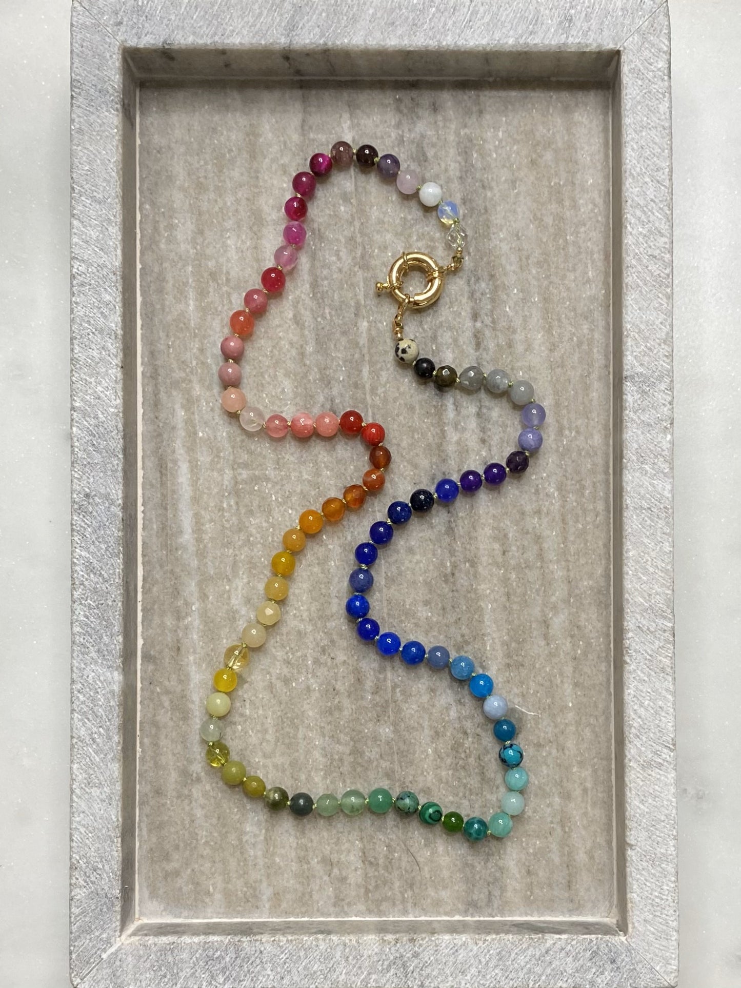 6mm Rainbow Ombre Necklace 2.0