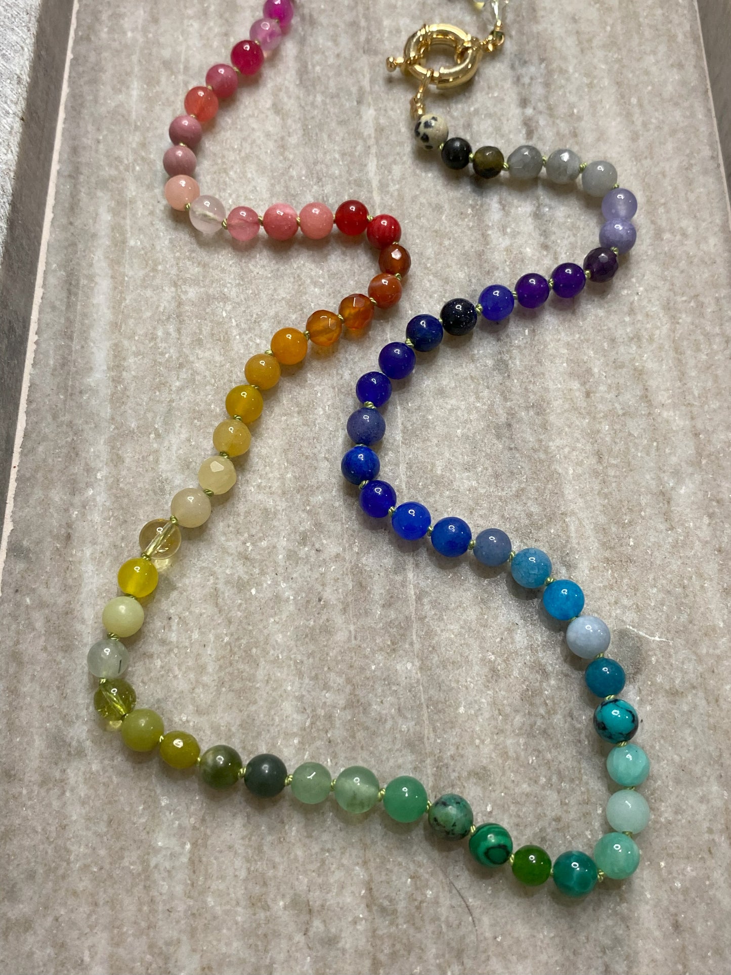 6mm Rainbow Ombre Necklace 2.0