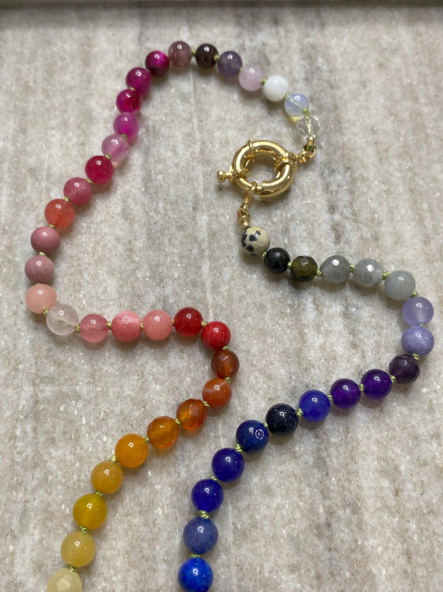 6mm Rainbow Ombre Necklace 2.0