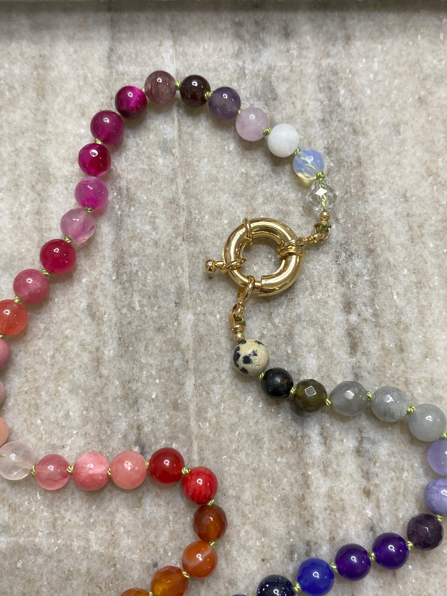 6mm Rainbow Ombre Necklace 2.0