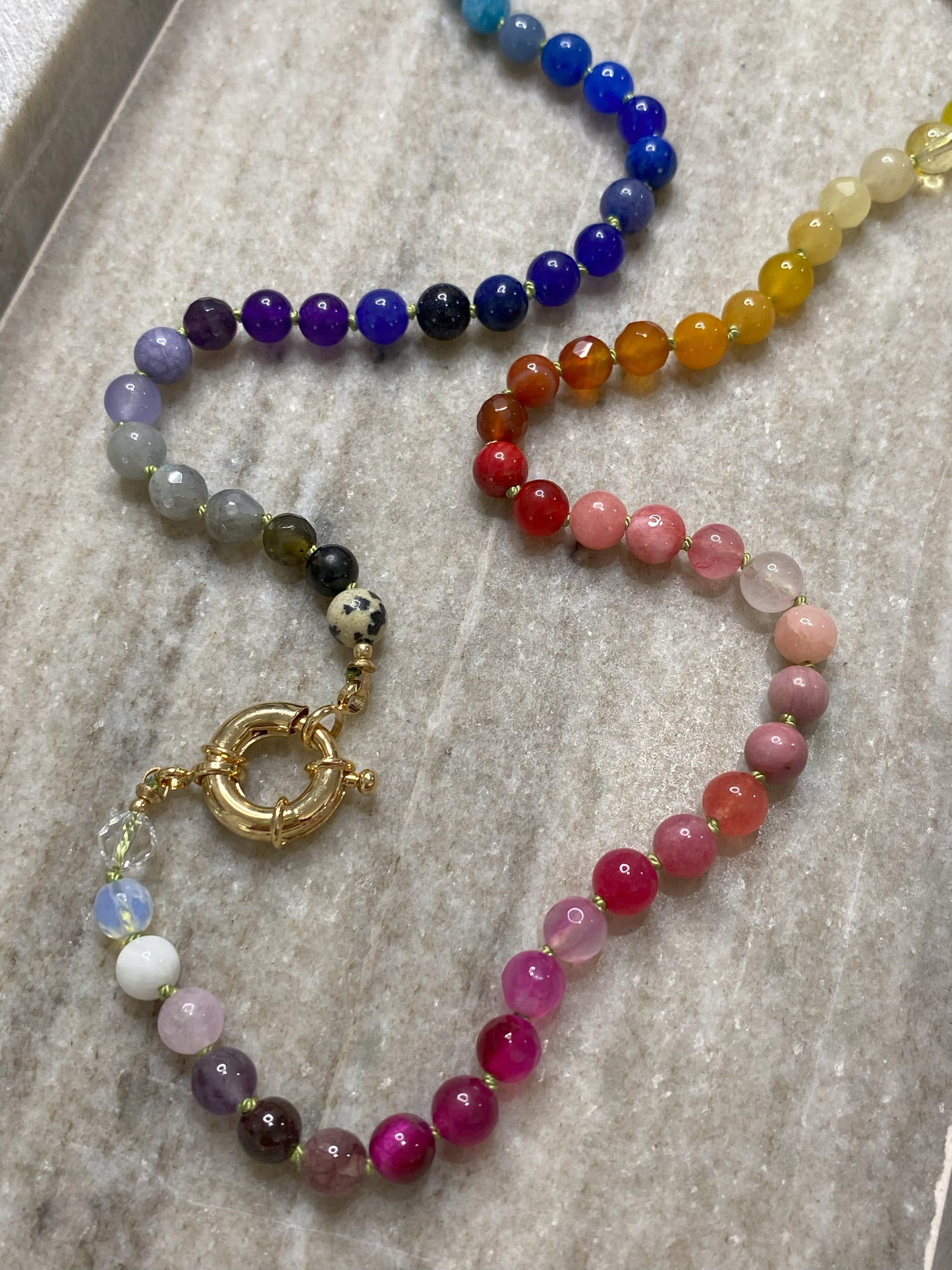 6mm Rainbow Ombre Necklace 2.0