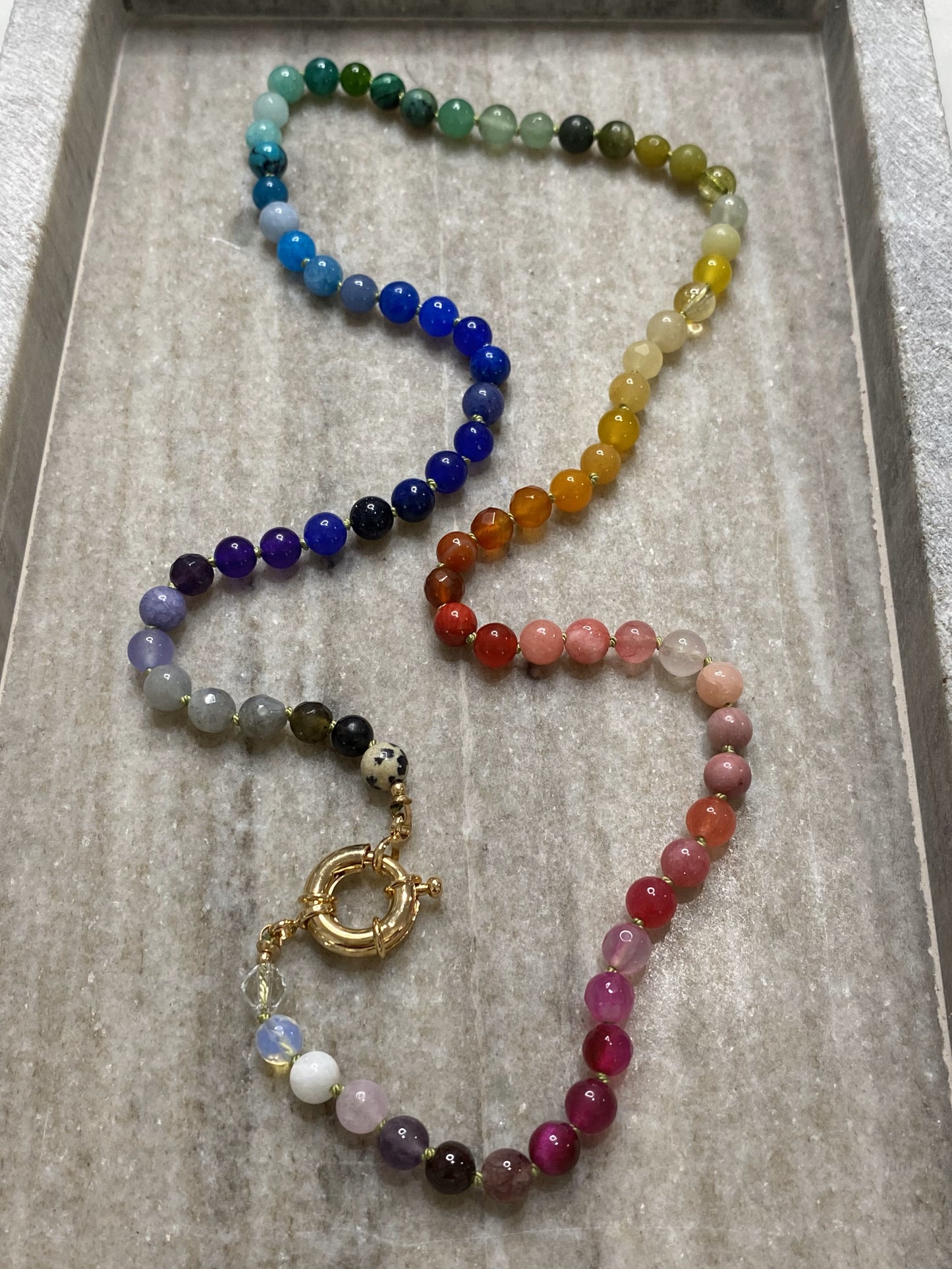 6mm Rainbow Ombre Necklace 2.0