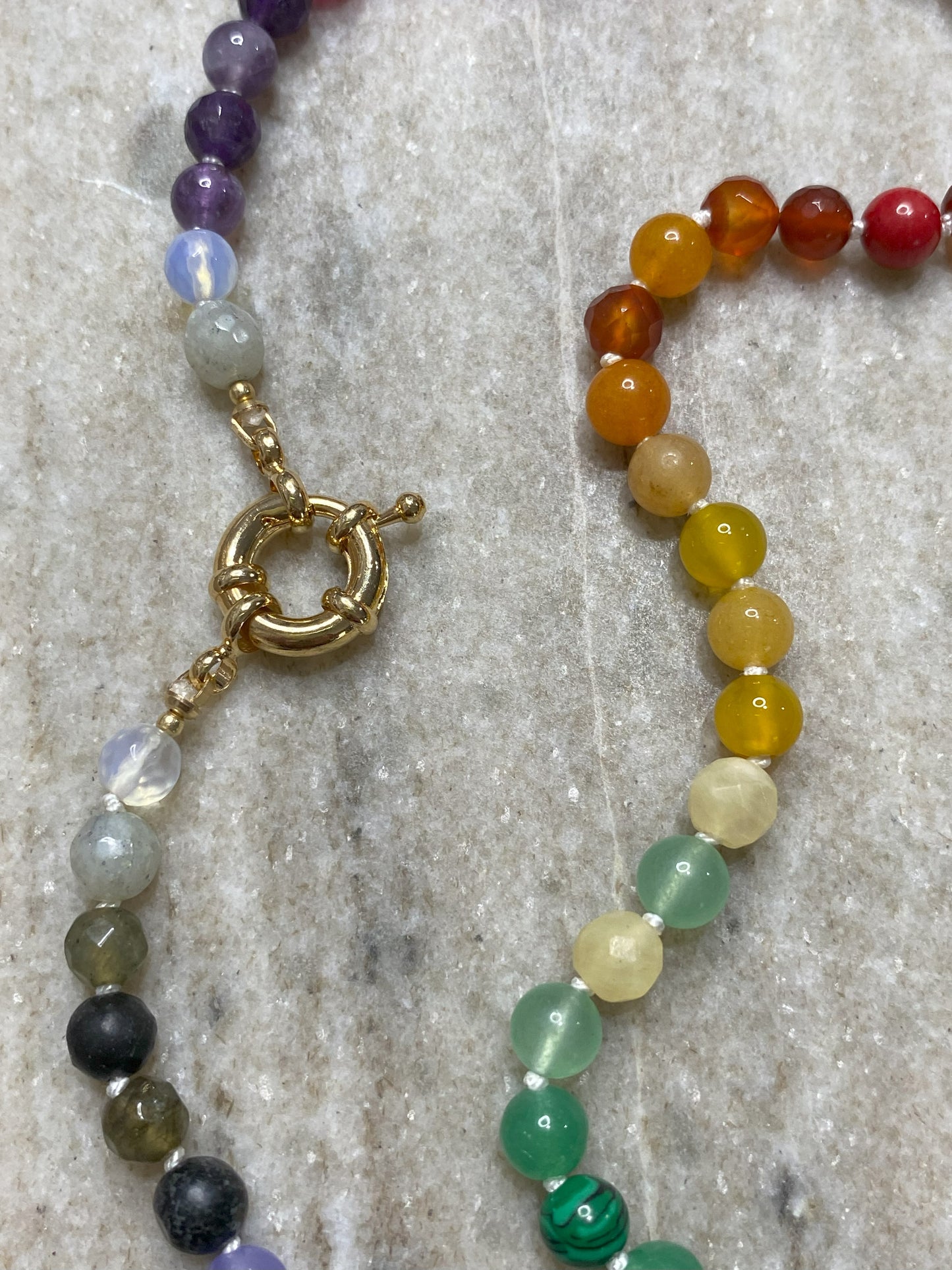 6mm Rainbow Ombre Necklace 3.0