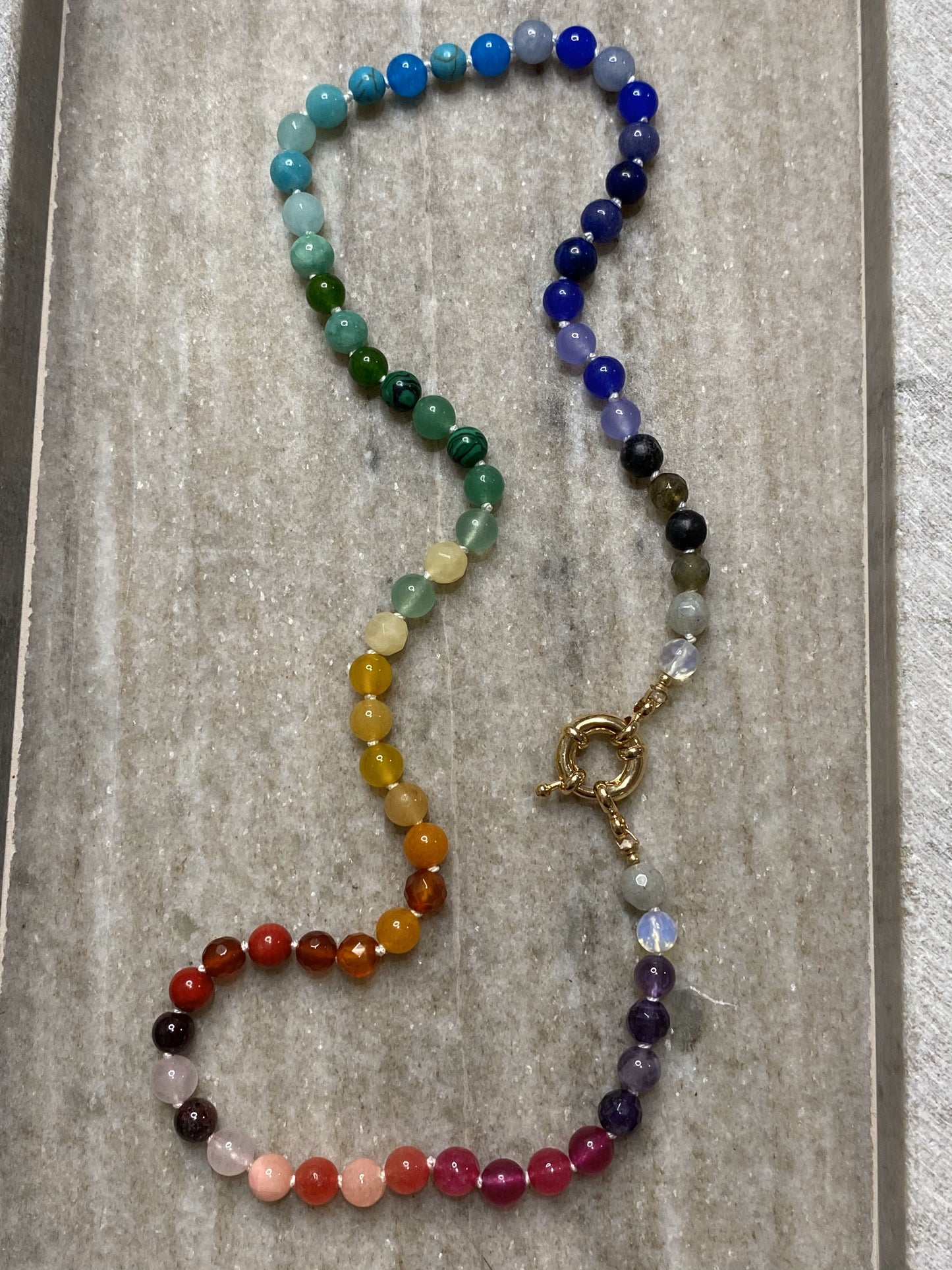 6mm Rainbow Ombre Necklace 3.0