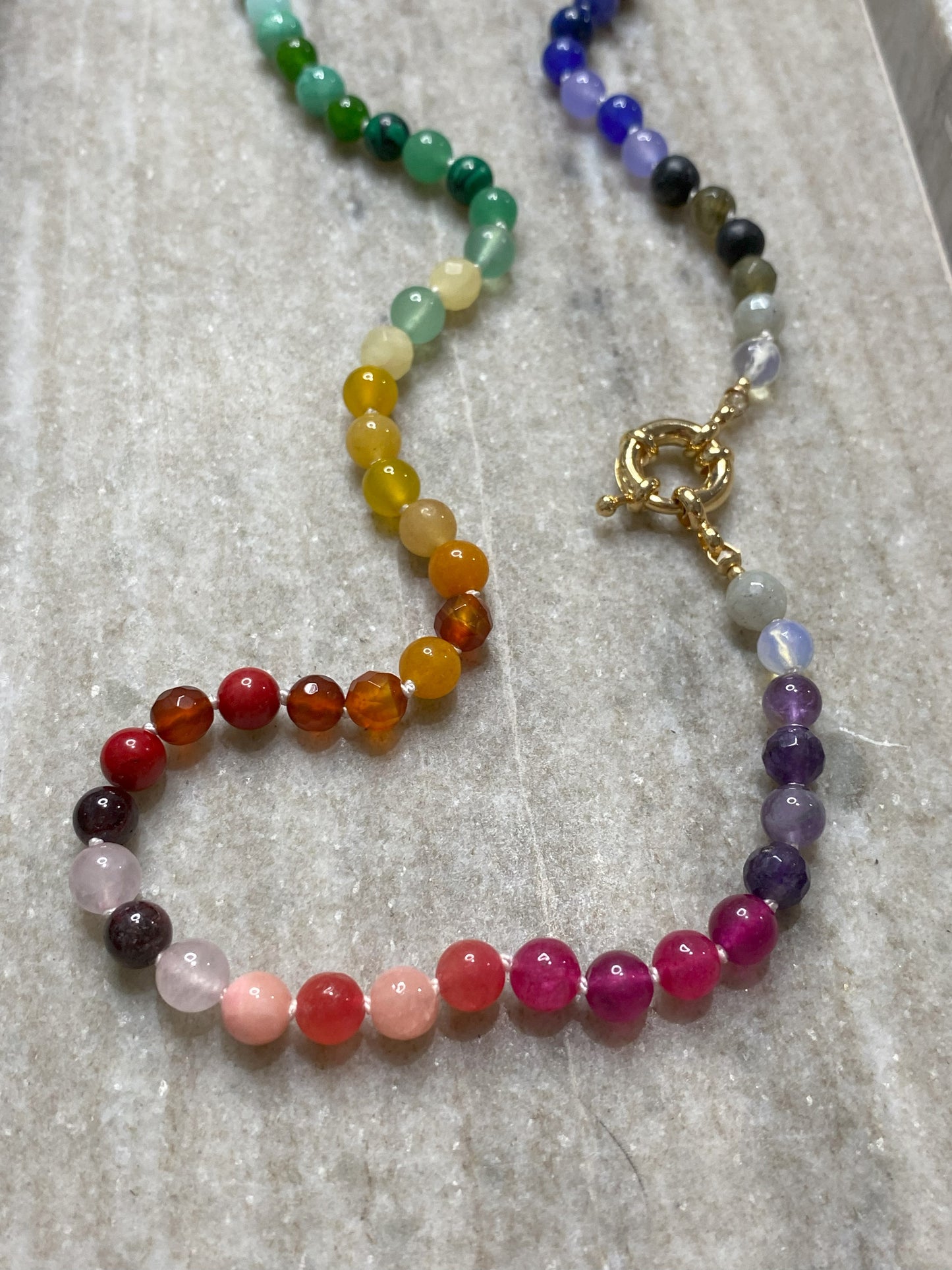 6mm Rainbow Ombre Necklace 3.0