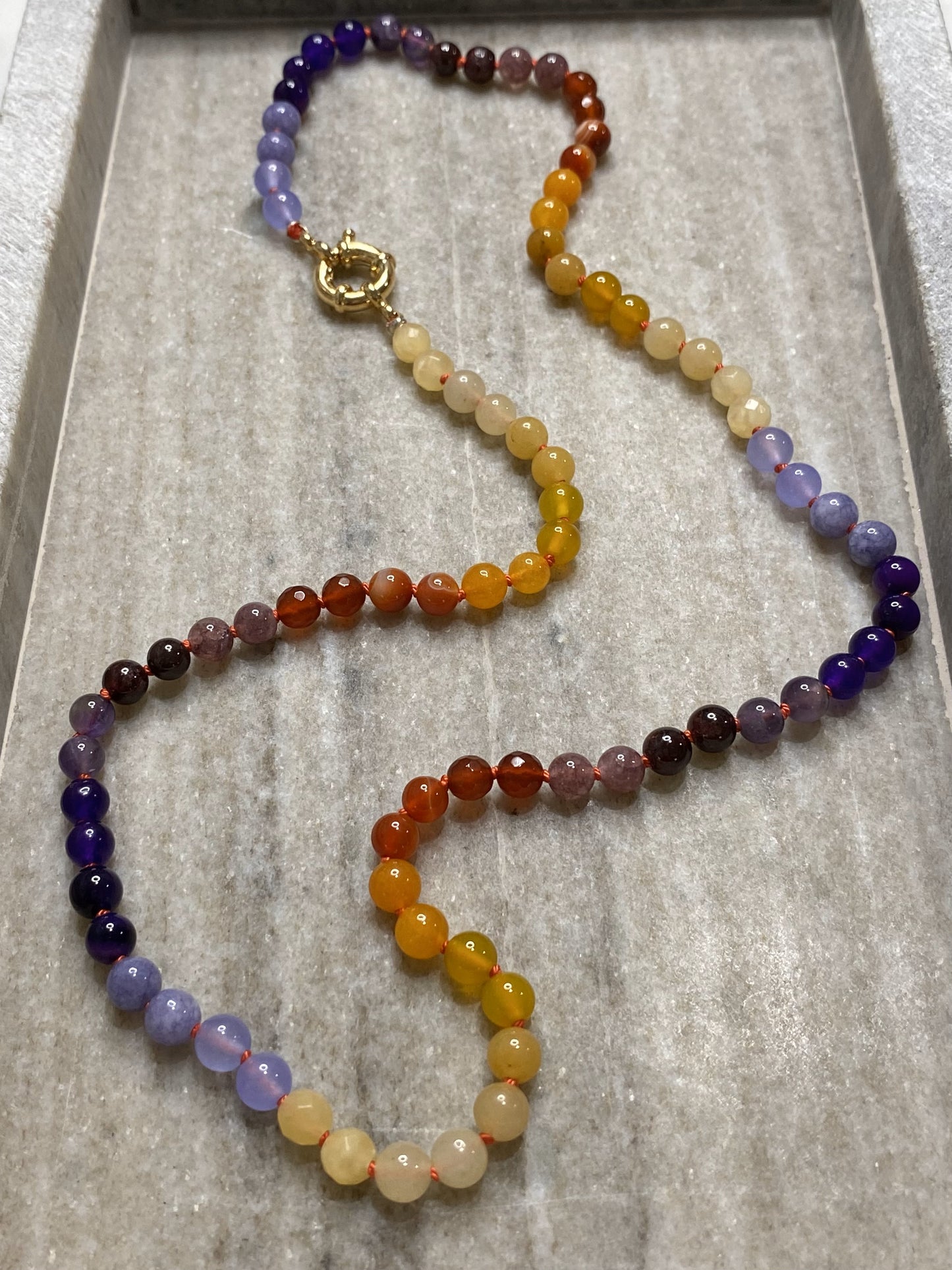 6mm Autumn Ombre Necklace 1.0