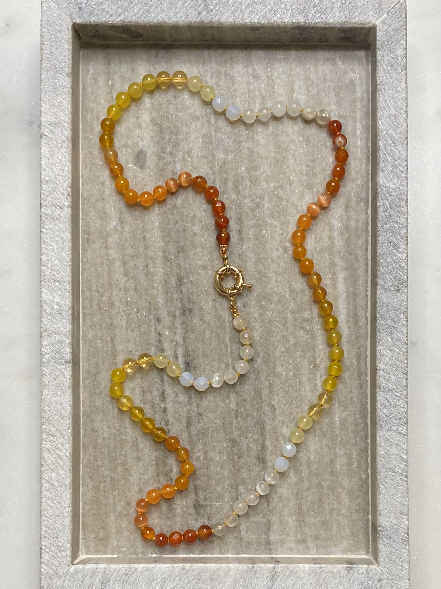 6mm Candy Corn Ombre Necklace
