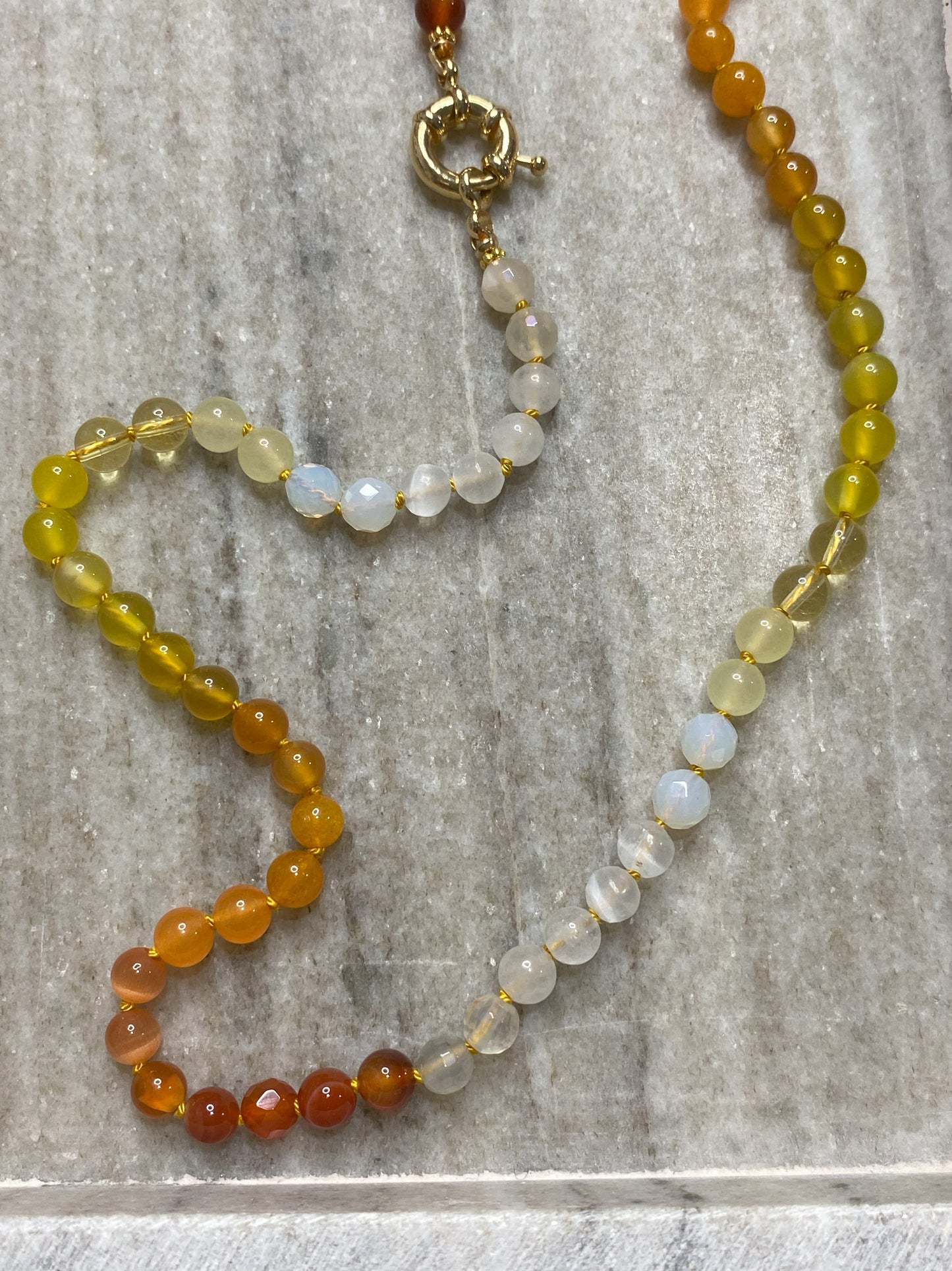 6mm Candy Corn Ombre Necklace