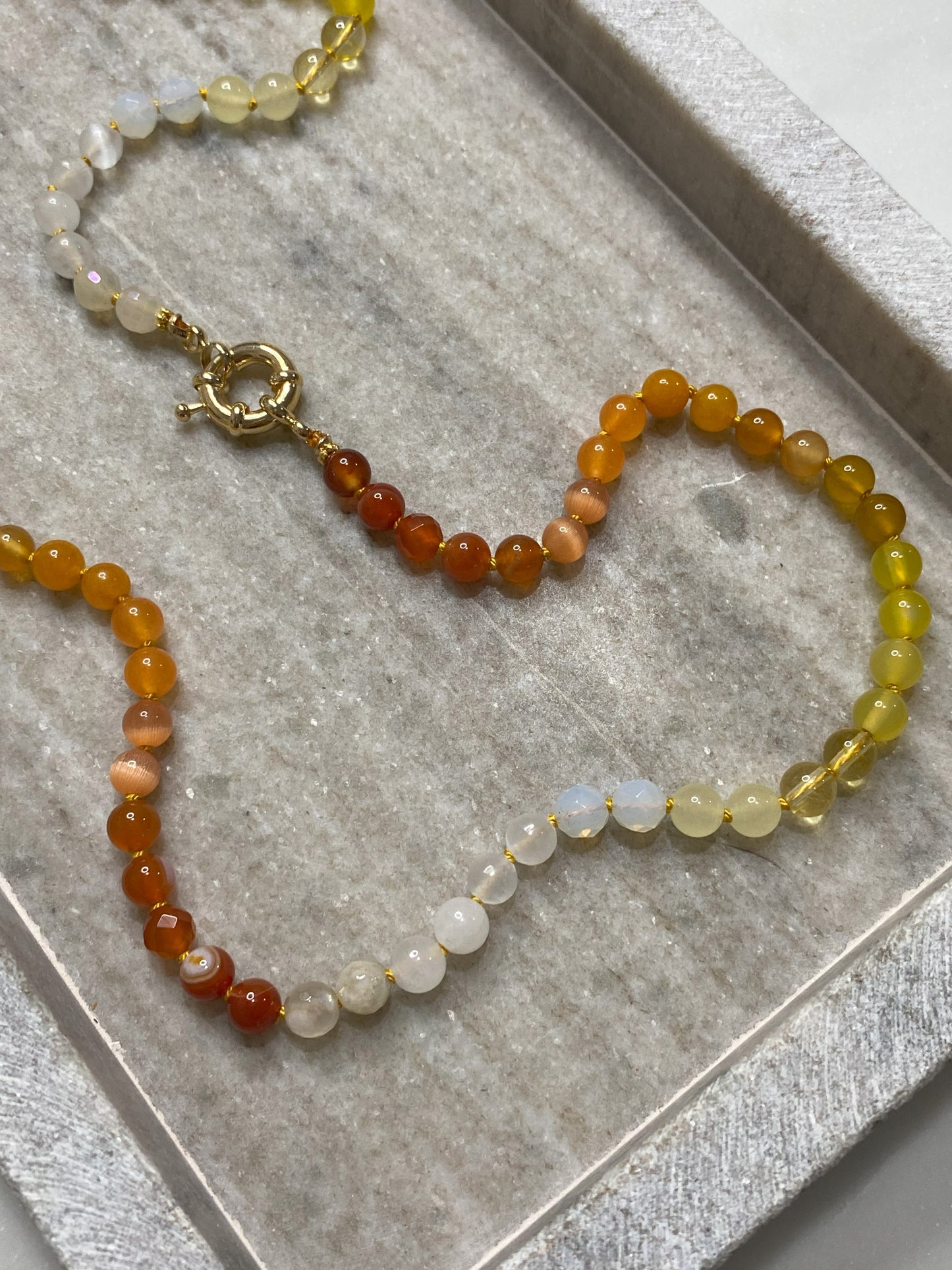 6mm Candy Corn Ombre Necklace