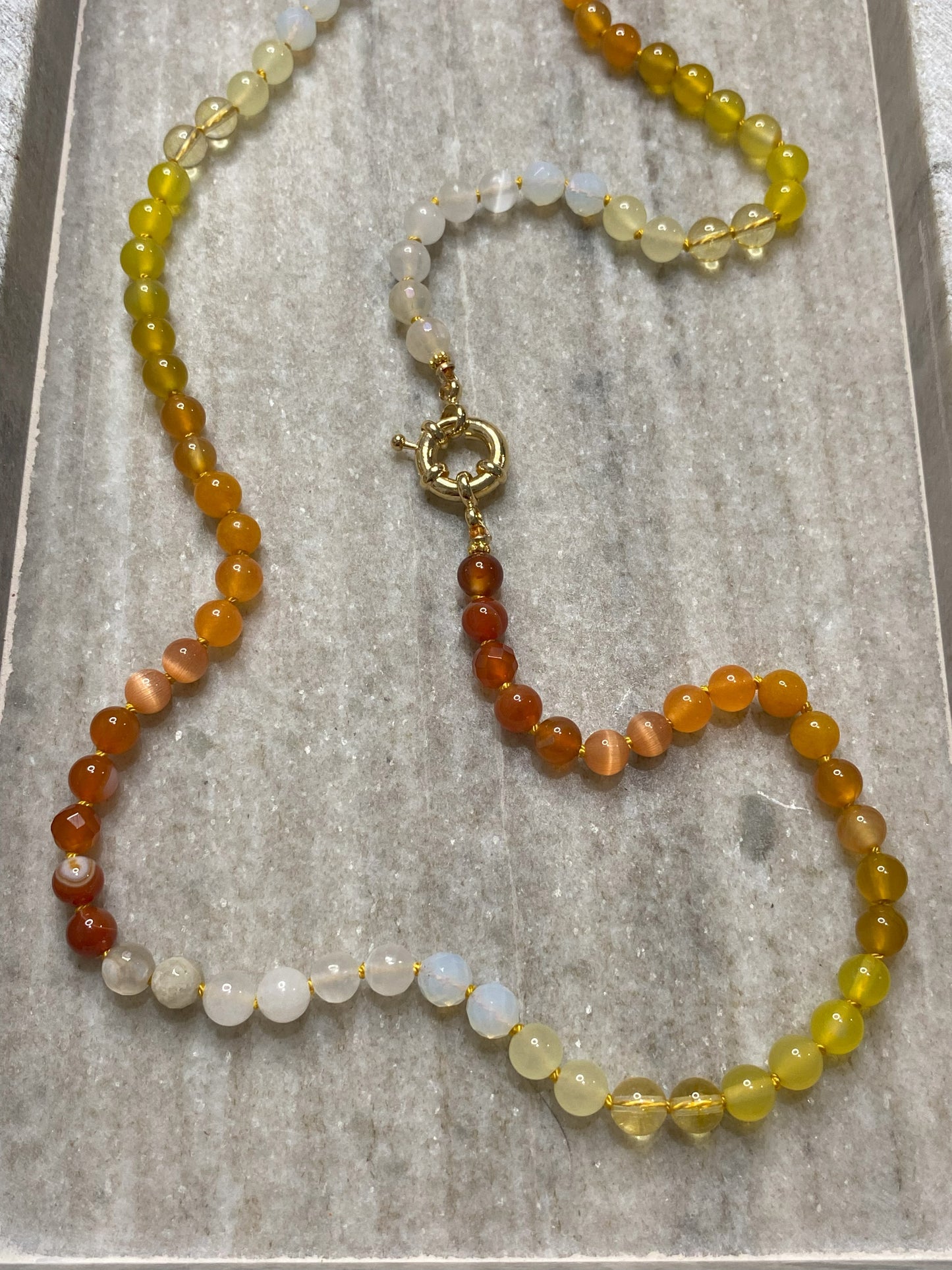 6mm Candy Corn Ombre Necklace