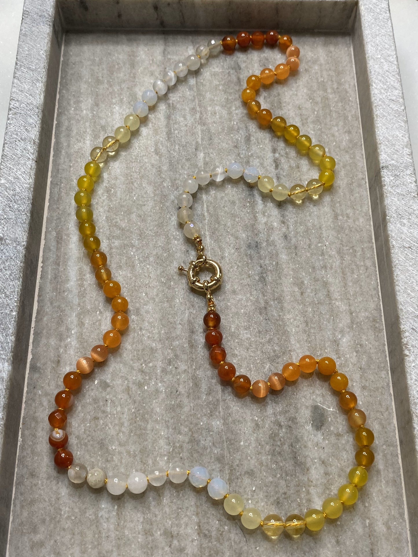 6mm Candy Corn Ombre Necklace