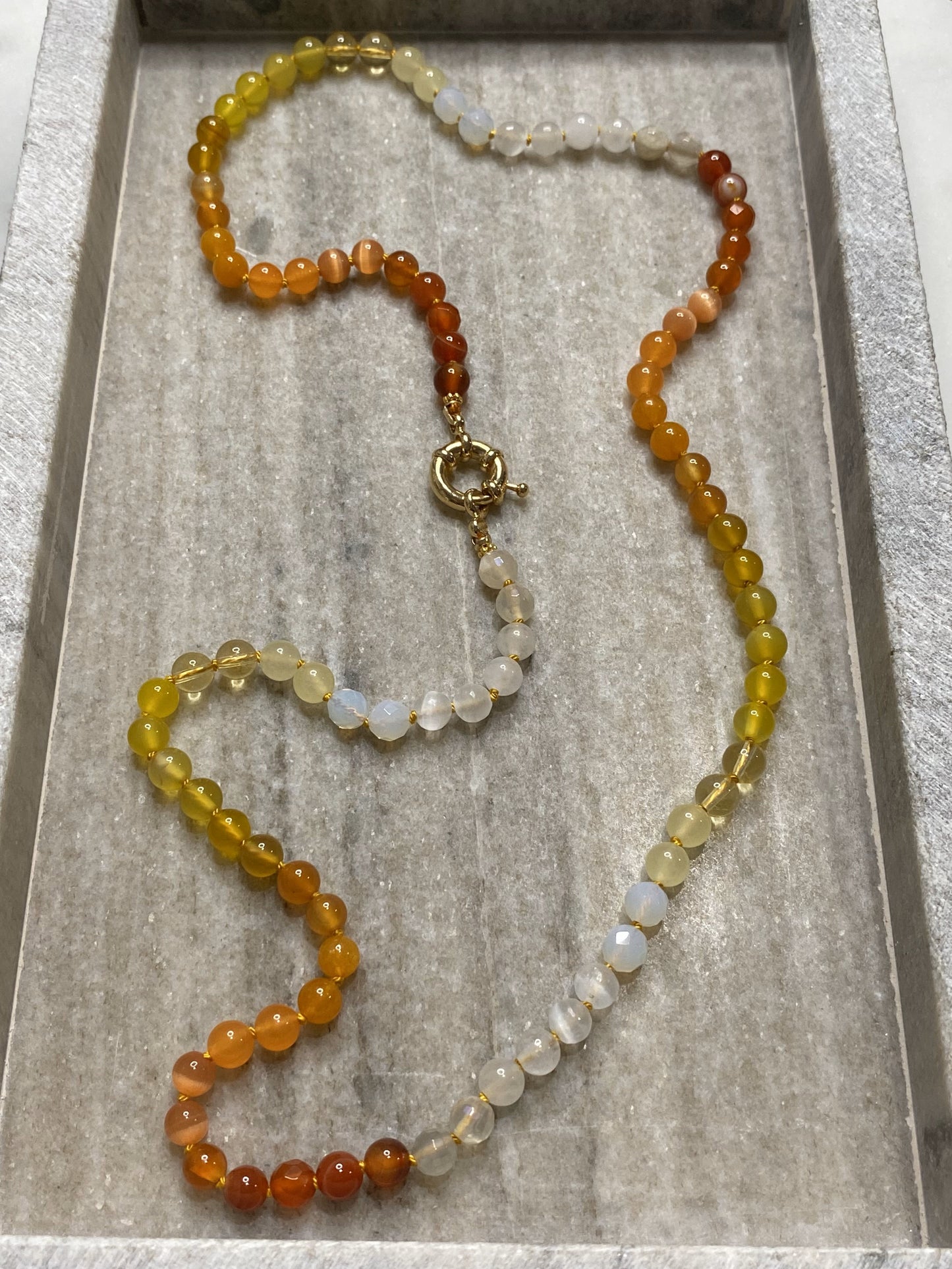 6mm Candy Corn Ombre Necklace