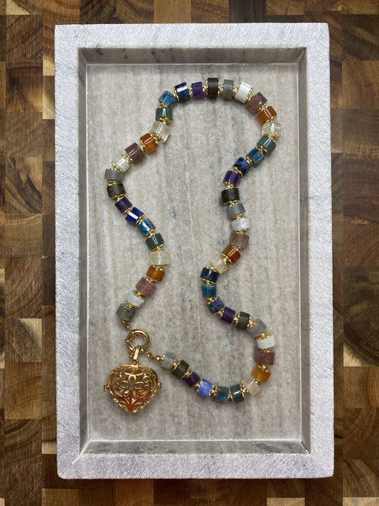 10mm Rainbow Gemstone Necklace