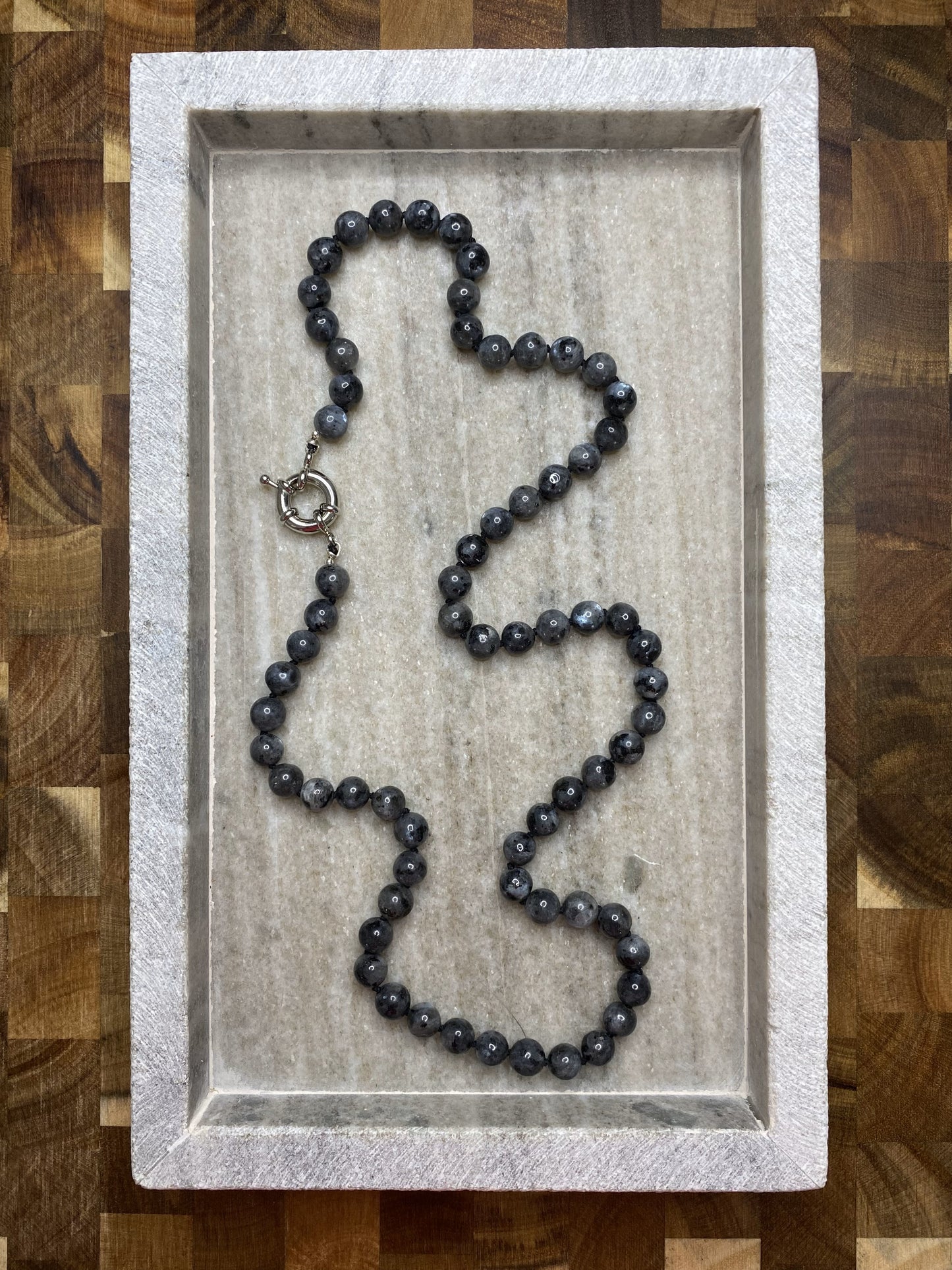 8mm Larvikite Necklace