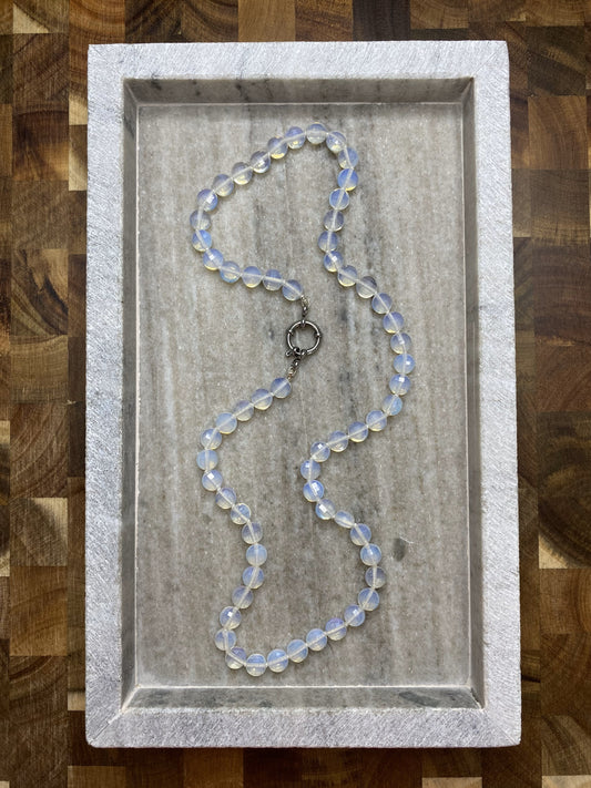 8mm Faceted Opalite Necklace
