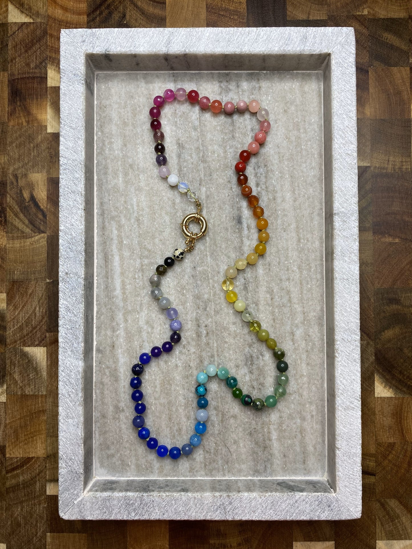 6mm Rainbow Ombre Necklace 2.0