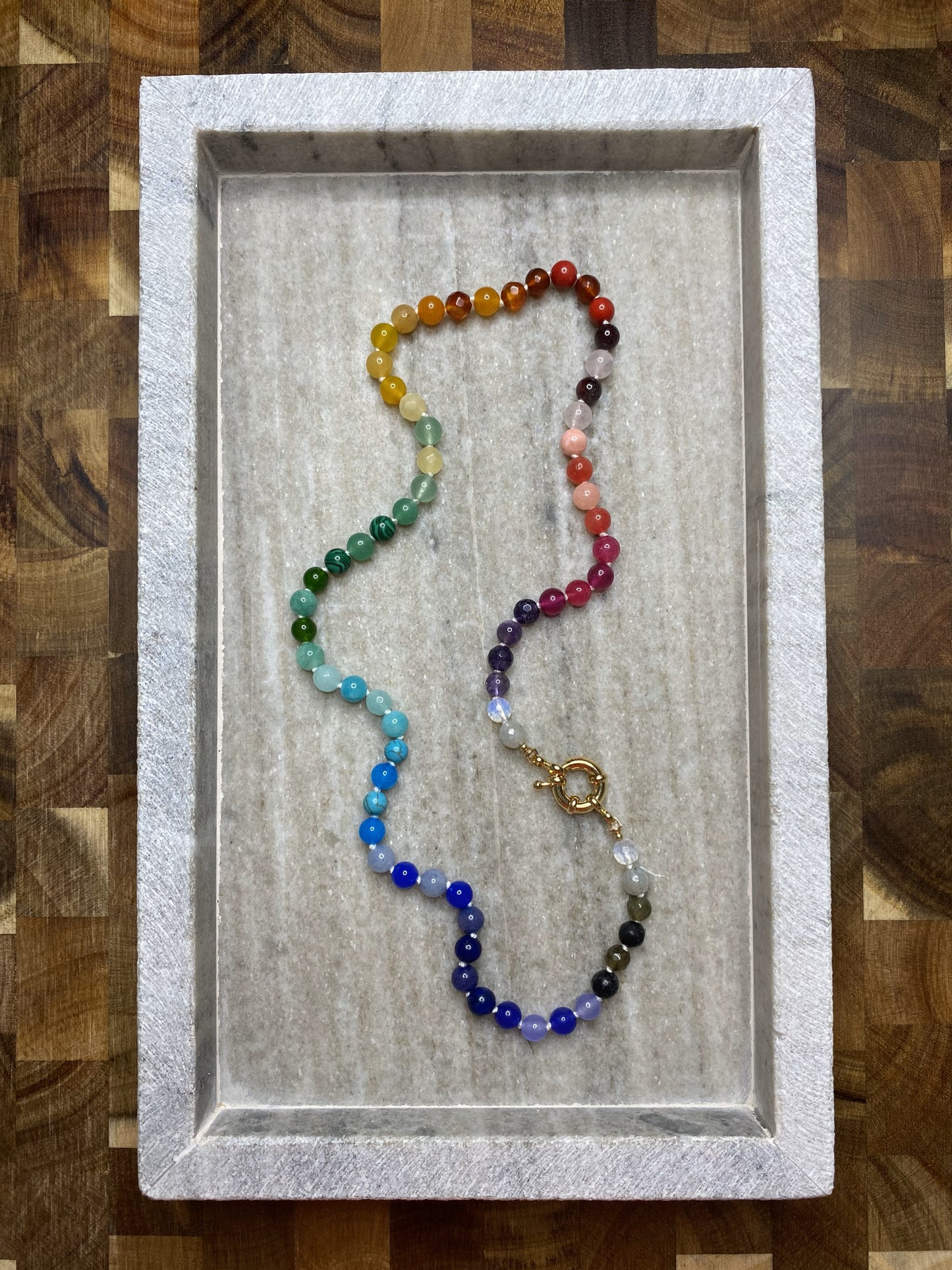 6mm Rainbow Ombre Necklace 3.0