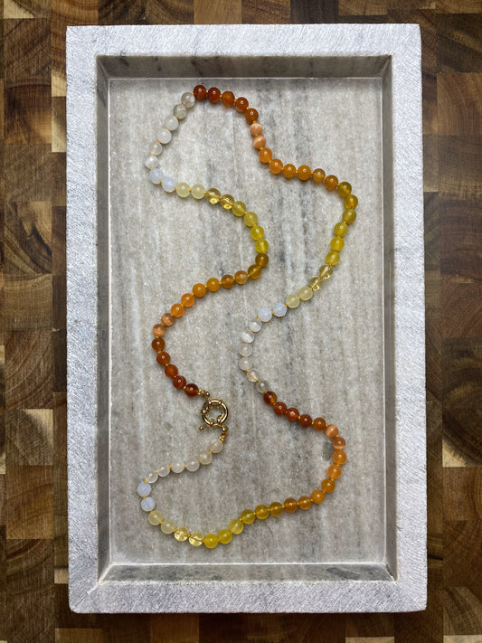 6mm Candy Corn Ombre Necklace