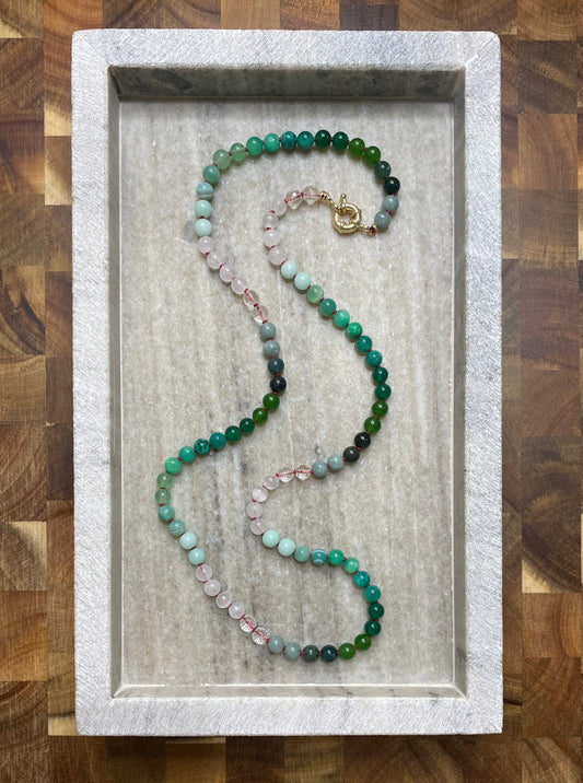 6mm Evergreen Ombre Necklace